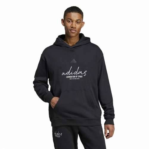 Muška Majica s Kapuljačom Adidas Brand Love French Terry Crna Cijena