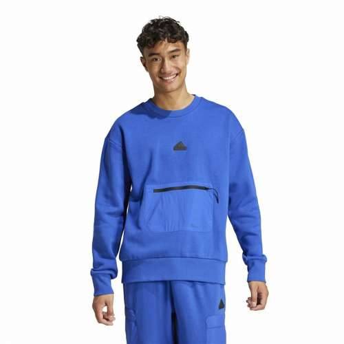 Majica bez Kapuljače Adidas City Es e Fleece Plava Cijena
