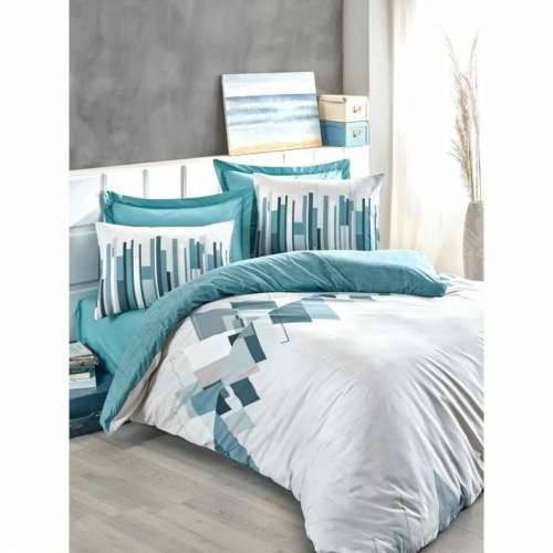 Set pokrivača za poplun Plava Bijela 220 x 240 cm Cijena