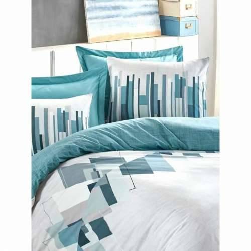 Set pokrivača za poplun Plava Bijela 220 x 240 cm Cijena