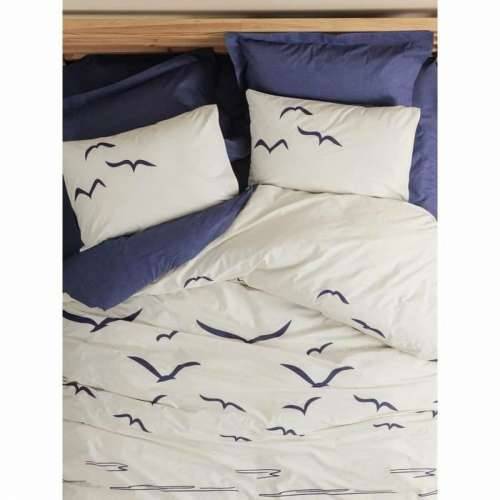Set pokrivača za poplun Plava Bijela 220 x 240 cm Cijena