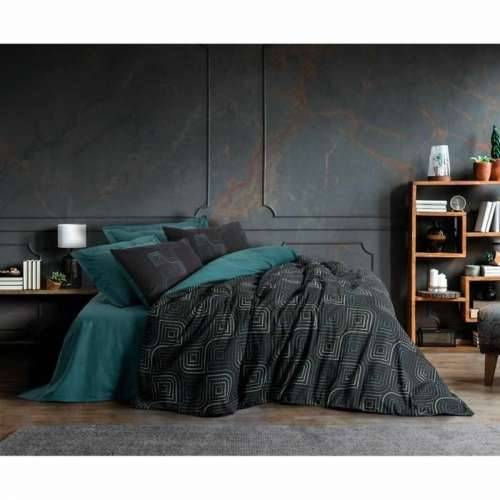 Set pokrivača za poplun Crna 220 x 240 cm Cijena