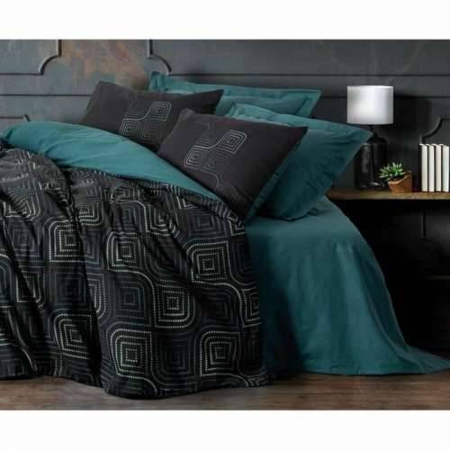 Set pokrivača za poplun Crna 220 x 240 cm Cijena