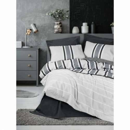 Set pokrivača za poplun Bijela Siva 220 x 240 cm Cijena