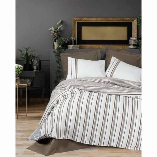 Set pokrivača za poplun Bijela Smeđa 220 x 240 cm Cijena