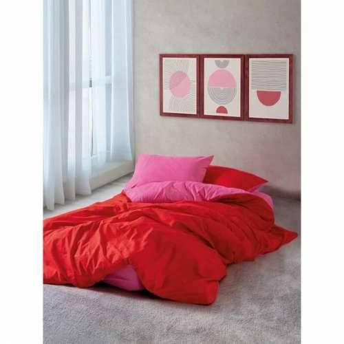 Set pokrivača za poplun Crvena Roza 220 x 240 cm Cijena