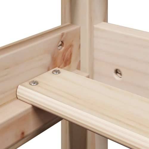 Visoki krevet s krovom 90 x 190 cm od masivne borovine - Prirodna 90 x 190 cm Cijena