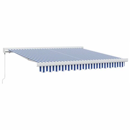 Ručno uvlačivo sjenilo plava i bijela 300x250 cm Cijena