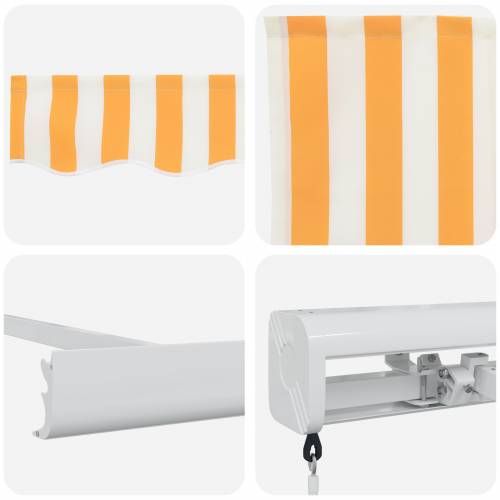 Manualna uvlakača tenda žuta i bijela 300x250 cm Cijena