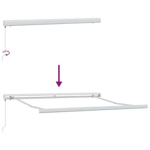 Manualna uvlakača tenda žuta i bijela 300x250 cm Cijena