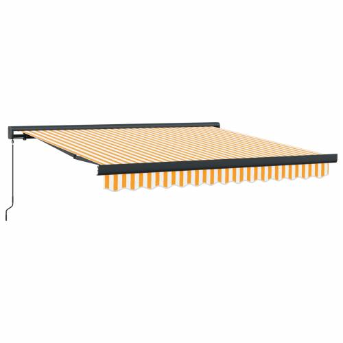 Ručno uvlačiva tenda žuta i bijela 300x250 cm Cijena