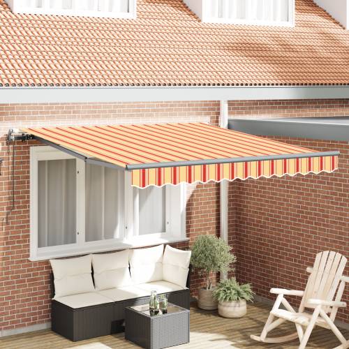 Automatska retraktabilna tenda žuta i narandžasta 300x250 cm Cijena