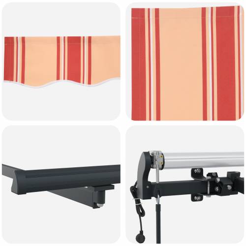 Automatska retraktabilna tenda žuta i narandžasta 300x250 cm Cijena