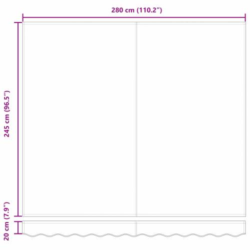 Ručno povlačiva tenda s LED višebojnim prugama 300x250 cm Cijena