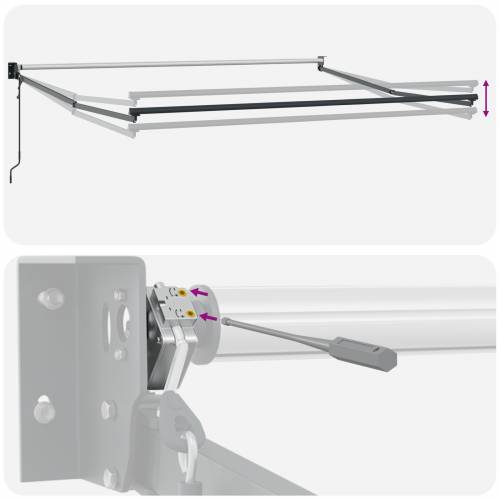 Automatska uvlačiva tenda crna 300x250 cm Cijena