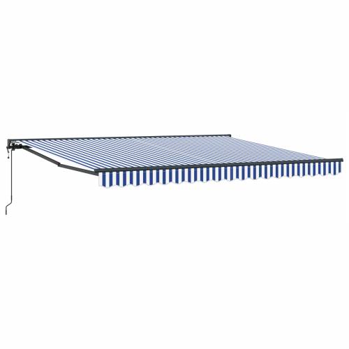 Automatska povučna nadstrešnica plava i bijela 350x250 cm Cijena