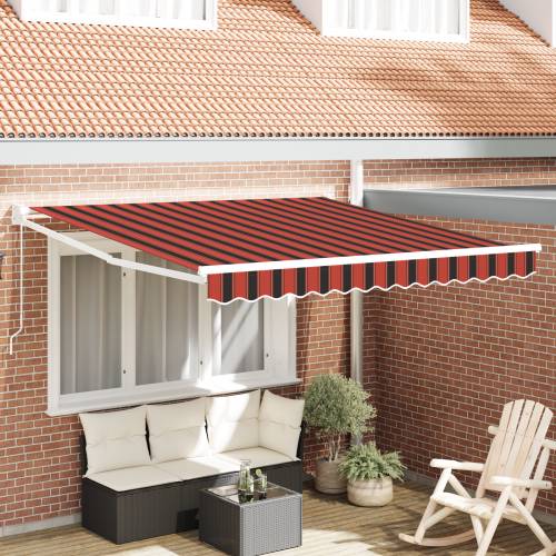 Ručno uvlačiva tenda narančasta i smeđa 350x250 cm Cijena