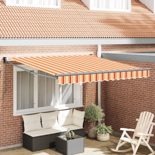 Manualna uvlačiva tenda Narančasta i Crvena 350x250 cm Cijena
