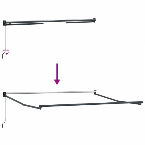 Manualna uvlačiva tenda Narančasta i Crvena 350x250 cm Cijena