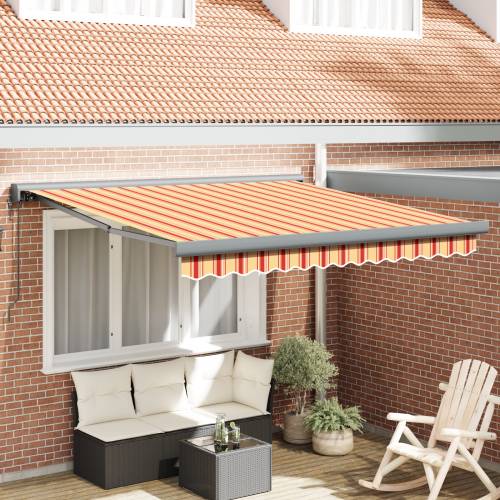 Automatska Uvlačiva Tenda Žuta i Narančasta 350x250 cm Cijena