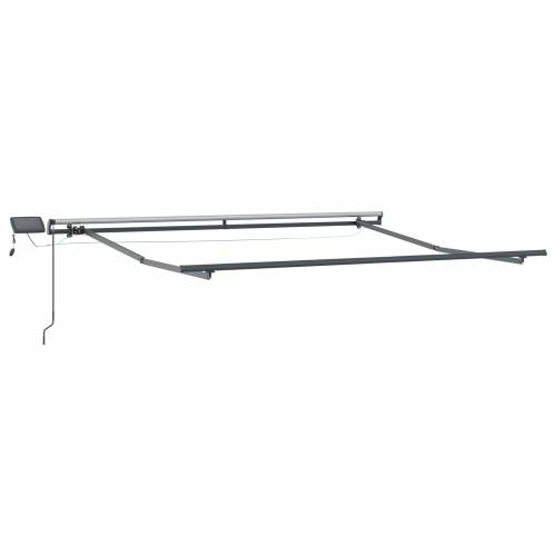Ručno uvlačiva tenda s LED crvenim i bijelim prugama 350x250 cm Cijena
