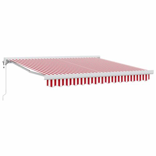 Automatska uvlačiva tenda crveno-bijela pruga 350x250 cm Cijena