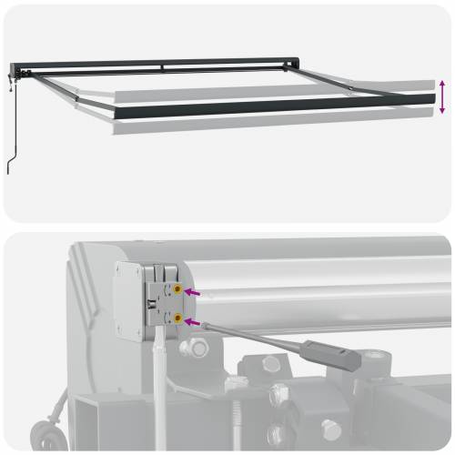 Automatska uvlačiva tenda crveno-bijela pruga 350x250 cm Cijena