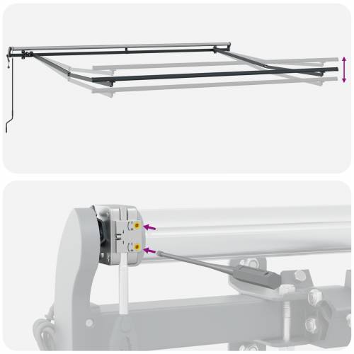 Automatska uvlačiva tenda s multikolor prugama 350x250 cm Cijena