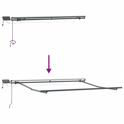 Ručno uvlačiva tenda s LED višebojnim trakama 350x250 cm Cijena