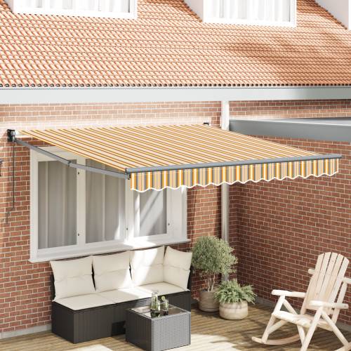 Ručna Retratabla Tenda Višebojna Pruga 350x250 cm Cijena