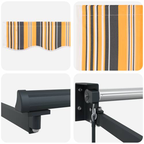 Ručna Retratabla Tenda Višebojna Pruga 350x250 cm Cijena