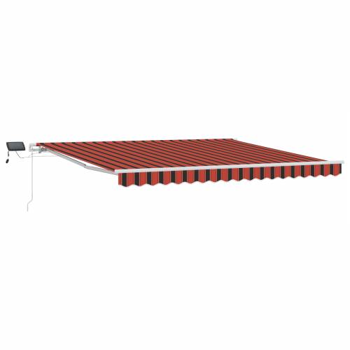 Ručna povučena tenda s LED narančasta i smeđa 400x300 cm Cijena