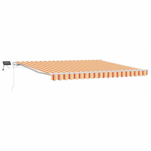 Manual Uvlačiva tenda s LED svjetlom, Žuta i narančasta 400x300 cm Cijena