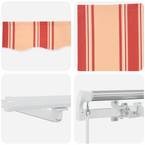Manual Uvlačiva tenda s LED svjetlom, Žuta i narančasta 400x300 cm Cijena