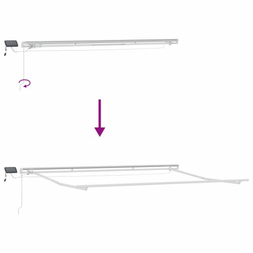 Manual Uvlačiva tenda s LED svjetlom, Žuta i narančasta 400x300 cm Cijena