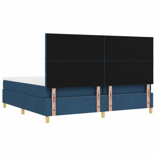 Box Spring Krevet s Madracem & Klupom Plavi 200x200 cm Tkanina Cijena