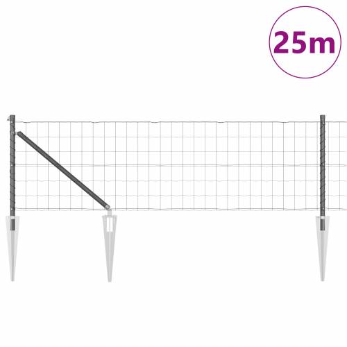 Euro Ograda s 13 šiljaka 0.8x25 m Galvanizirano Čelik Siva Cijena