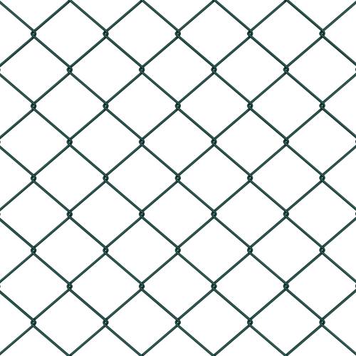Ograda od lanca s 7 stupova 1.4x10 m Galvanizirani čelik Zelena Cijena