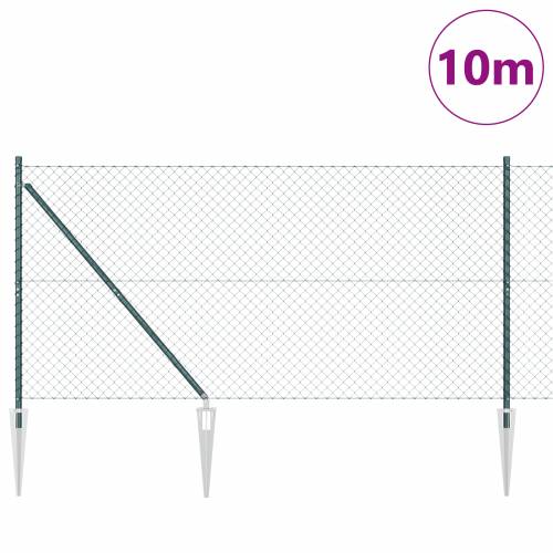 Ograda od lančane veze s 7 šiljaka 1.4x10 m pocinčani čelik Cijena