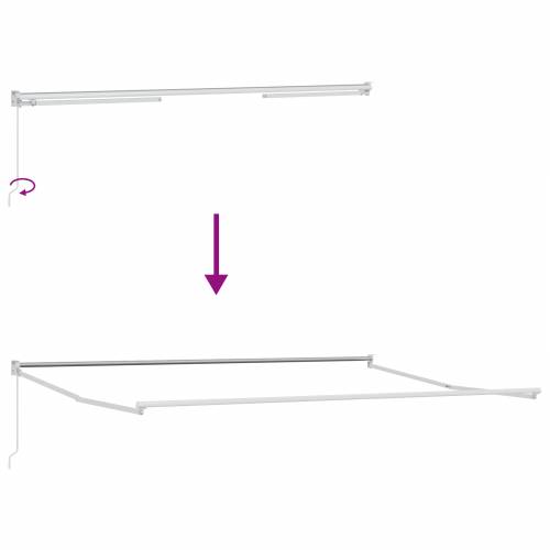 Ručna uvlačiva tenda Prugasta 400x300 cm Cijena
