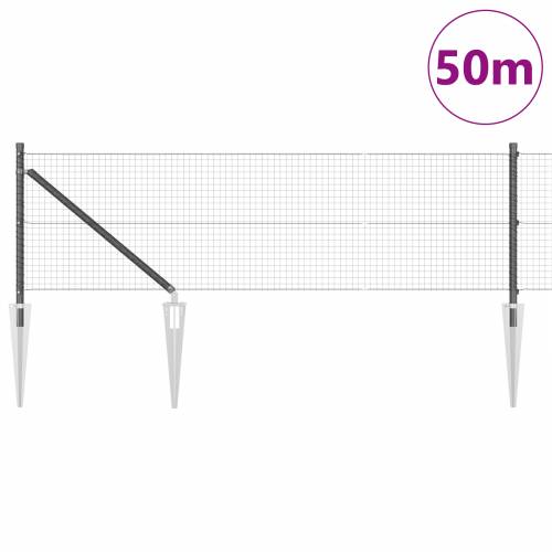 zavarena žičana ograda sa 13 šiljaka siva 0.8x50 m čelik Cijena