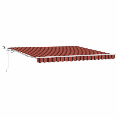 Automatska uvlačiva tenda s LED lampicama narančaste i smeđe boje 400x350 cm Cijena