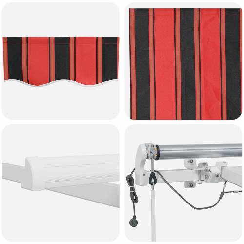 Automatska uvlačiva tenda s LED lampicama narančaste i smeđe boje 400x350 cm Cijena