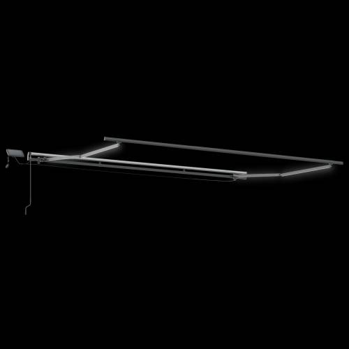 Manualna uvlačiva tenda s LED svjetlom u narančastoj i smeđoj boji 400x350 cm Cijena