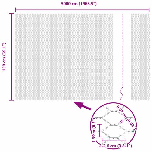 Heksagonalna ograda Zelena 1.5x50 m Čelik Cijena