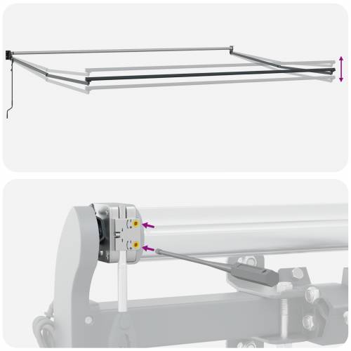 Automatska uvlačiva tenda s LED žutom i narančastom 400x350 cm. Cijena