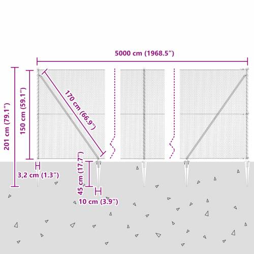 Heksagonalna Ograda Zelena 1.5x50 m Čelik Cijena