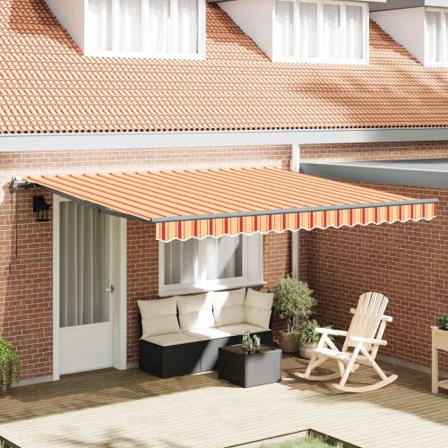 automatska uvlačna tenda žuta i narančasta 400x350 cm Cijena