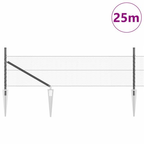 Hemisferična ograda siva 0,8x25 m čelik Cijena