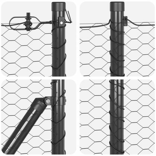 Heksagonska Ograda Siva 0.8x25 m Čelik Cijena